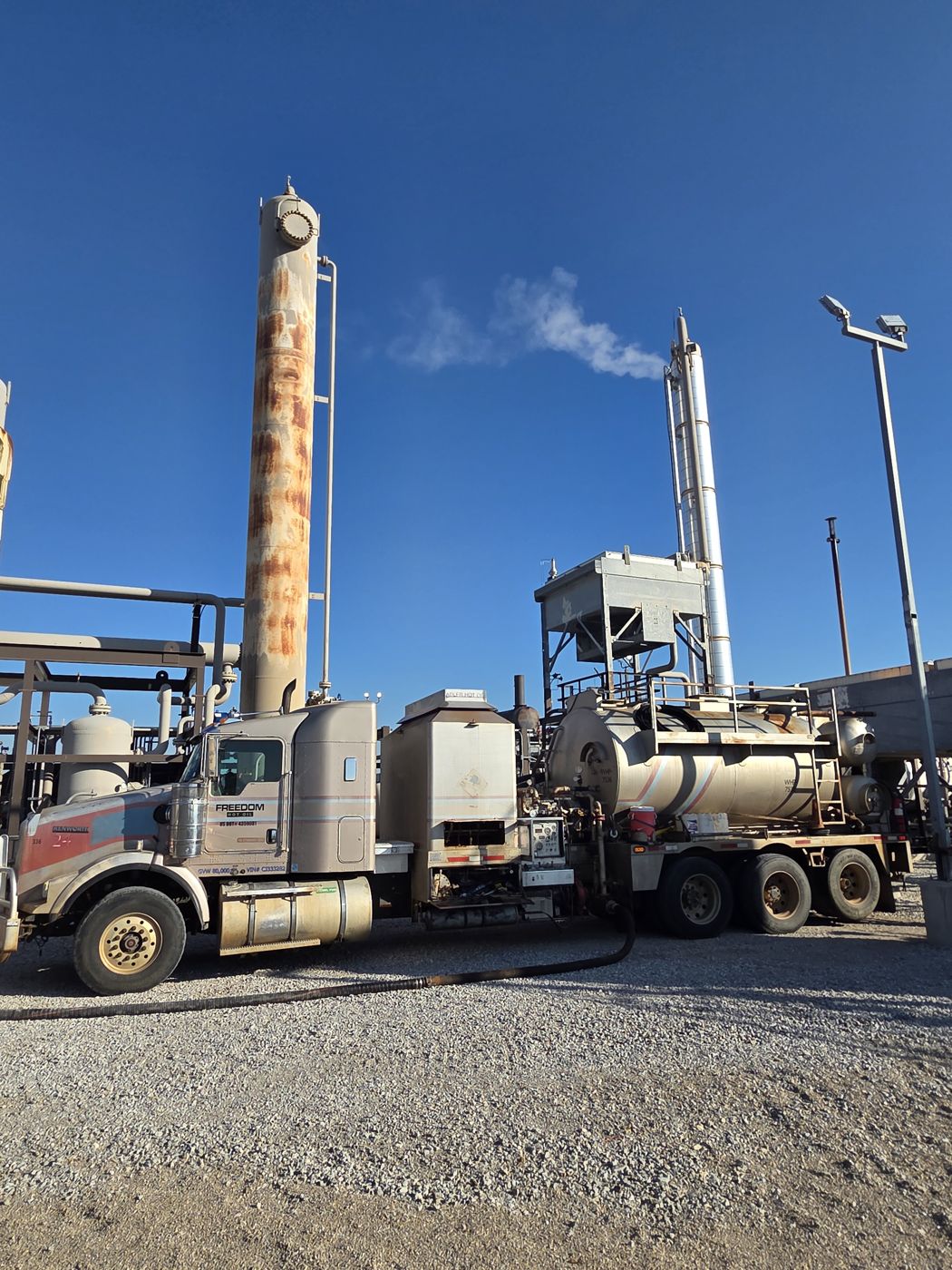 Freedom Hot Oil equipment and field work